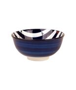 Set Of 4 4.5 Inch Blue Cabana Stripes With Cherries Bowl - $42.57