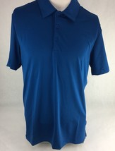 Adidas Golf Men&#39;s Ultimate 2.0 Solid Blue Polo Shirt Medium - £35.39 GBP