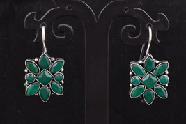 Rhodium Polished Handmade Marquise Fancy Stone Gorgeous Earrings For Women Wear - £23.76 GBP