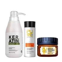 Brazilian Keratin Hair Straightening Repair Damage Hair Mask Shampoo Smoothing - £51.07 GBP