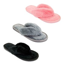 New Babe Women&#39;s  Fur Thong Fashion Slippers Size S - L  3 colors - £10.54 GBP