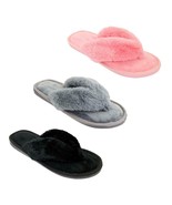 New Babe Women&#39;s  Fur Thong Fashion Slippers Size S - L  3 colors - £10.23 GBP