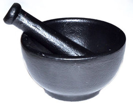 3 1/2&quot; Cast Iron mortar and pestle set - $66.95