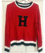 Tommy Hilfiger M Knit Mens Red White Blue Letterman Sweater - €12,71 EUR