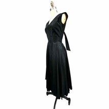 1950s Anne Fogarty VTG Black Taffeta Cocktail Dress New Look Style 207 L... - $88.21
