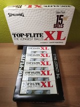 Top Flite XL HI VISIBILITY WHITE Golf Balls Spalding 15 Balls 5 Sleeves ... - $25.94