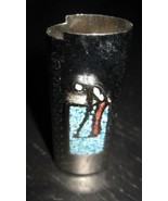 NICKEL SILVER ESCO Golf Theme Guy Putting Art Deco Lighter Case Metal Ho... - $27.15 CAD