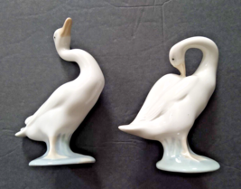 Vintage Lladro Porcelain Retired Pair of Geese Figurines - £27.09 GBP