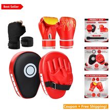 Durable Kids Boxing Set with Punching Mitts &amp; Hand Wraps - Perfect for A... - $75.19