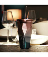 Starbucks Golden Stainless Steel Cold Cup Tumbler Travel Straw powder-co... - £26.70 GBP