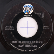 Ray Charles – Yesterday / Never Had Enough Of Nothing Yet 45 rpm Vinyl 7&quot; Single - $7.10