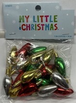 My Little Christmas Mini 1.5&quot; Multi Color Light Bulb Ornaments 18 Pcs New - £5.90 GBP