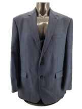 RALPH LAUREN Mens 50 Long Silk Wool Sport Coat Jacket Blazer Blue Plaid - $69.35