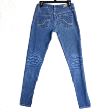 Reign Pull On Skinny Jean Women 3 Rhinestone Stretch Denim Pant 28x30 CUTE BUTT! - £8.37 GBP