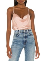 Show Me Your Mumu Diane Bodysuit In Rose Gold Luxe Satin - $76.00