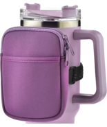 Universal Water Bottle Pouch for 18-40 Oz Insulated Tumbler Cups Pockets PURPLE