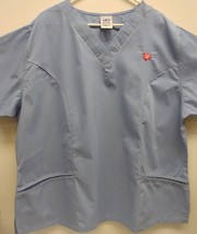 Womens HPI Direct Walgreens Scrubs shirt Uniform size 3XL Blue Shipps FREE - £9.69 GBP