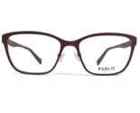 Public Eyeworks Gafas Monturas CAMBRIDGE-C02 Rojo Cuadrado Ojo de Gato 5... - $51.05