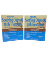 2x RELIEF SOOTHING OATMEAL BATH TREATMENT Fragrance Free ComparAveeno na... - $16.82