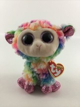 Ty Beanie Boos Daffodil 6&quot; Plush Bean Bag Stuffed Toy Sparkle Sheep Rainbow TAGS - £17.37 GBP