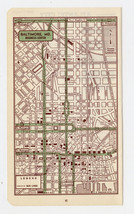 1951 Original Vintage Map Of Baltimore Maryland Downtown Business Center - £16.18 GBP