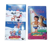 Rudolph Red Nosed Reindeer Frosty Snowman Little Drummer Boy VHS Movies Christma - £7.72 GBP