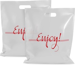 White Shopping Bags /w Die Cut Handle 25 Micron 12&quot; x 12&quot; x 6&quot; - 1000/cs - £90.99 GBP