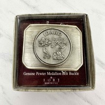 Fort Vintage Pewter Idaho Medallion Belt Buckle Made in USA - £15.56 GBP