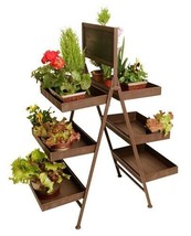 Wald FL5018 Six Shelf Folding Metal Display With Chalkboard - £148.11 GBP