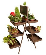 Wald FL5018 Six Shelf Folding Metal Display With Chalkboard - $184.85