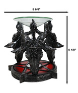 Occult Baphomet Sabbatic Goat Skulls Pentagram Candle Oil Tart Scent Burner - £23.69 GBP
