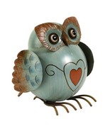 Blue Whimsical Owl Metal Garden Lawn Art Big Eyes Indoor/Outdoor Figurine - $509.81 MXN