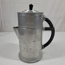 Vintage Wear Ever Aluminum Double Stack Percolator 9 cup Coffee Pot 965 Bakelite - £19.92 GBP