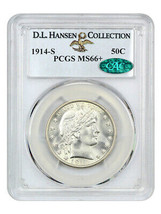 1914-S 50c PCGS/CAC MS66+ Ex: D.L. Hansen - £23,001.89 GBP