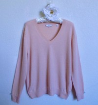 Vince 100% Cashmere Sweater M Blush Shell Pink Thick Soft Long Sleeve - £70.78 GBP