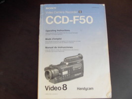 SONY CCD-F50 Instruction  HandyCam Manual - $11.17
