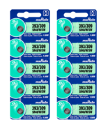 Murata 393/309 (SR754W) Silver Oxide Battery (10 Count) - Replaces Sony ... - $15.70