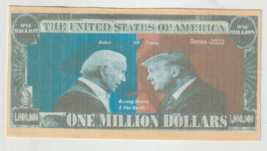 2022 Donald Trump Vs Joe Biden Boxing Match one Millon Dollars Hard Feel Novelty - £2.35 GBP