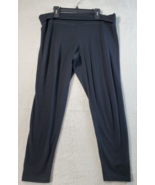 Aerie Fold Oner Leggings Womens Large Black Knit Cotton Elastic Waist Pu... - £12.83 GBP