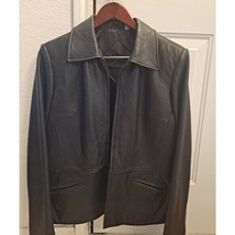 Preston &amp; York Leather Jacket Black  Womens Size M - £15.03 GBP