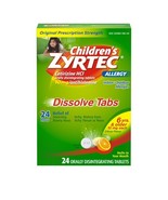 Zyrtec Children&#39;s 24 HR Dissolving Allergy Tablets,*08/2025*Cetirizine, ... - $12.99
