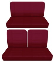 Fits 1940 Ford Standard 2 door sedan Front 50-50 top and solid Rear seat covers - $130.54