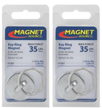 KEY RING MAGNET 1.125&#39;&#39; Dia. Neodymium 35-LB, Magnet Source 07287 (2-PACK) - €1,71 EUR