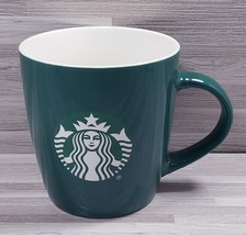 Starbucks Siren Mermaid Logo 12 oz. Coffee Mug Cup Green White - £11.01 GBP