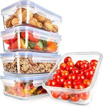 NutriChef 10-Pc Glass Food Storage Containers Set(5 Containers + 5 Locki... - $22.49