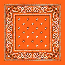 Orange - 3 Pcs Scarf Paisley Print Bandana 100% Cotton Head Warp - £13.58 GBP