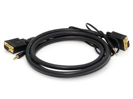 Monoprice 10-Feet VGA/SVGA Male-Male Monitor Cable with Stereo Audio and... - £10.23 GBP