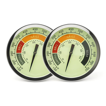 BBQ Thermometer Gauge 2pc for Oklahoma Joe’s Smoker Charcoal Pellet Wood... - £34.95 GBP