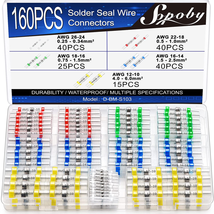 Solder Seal Wire Connectors 160PCS, Sopoby Self Soldering Heat Shrink Butt Conne - £18.20 GBP