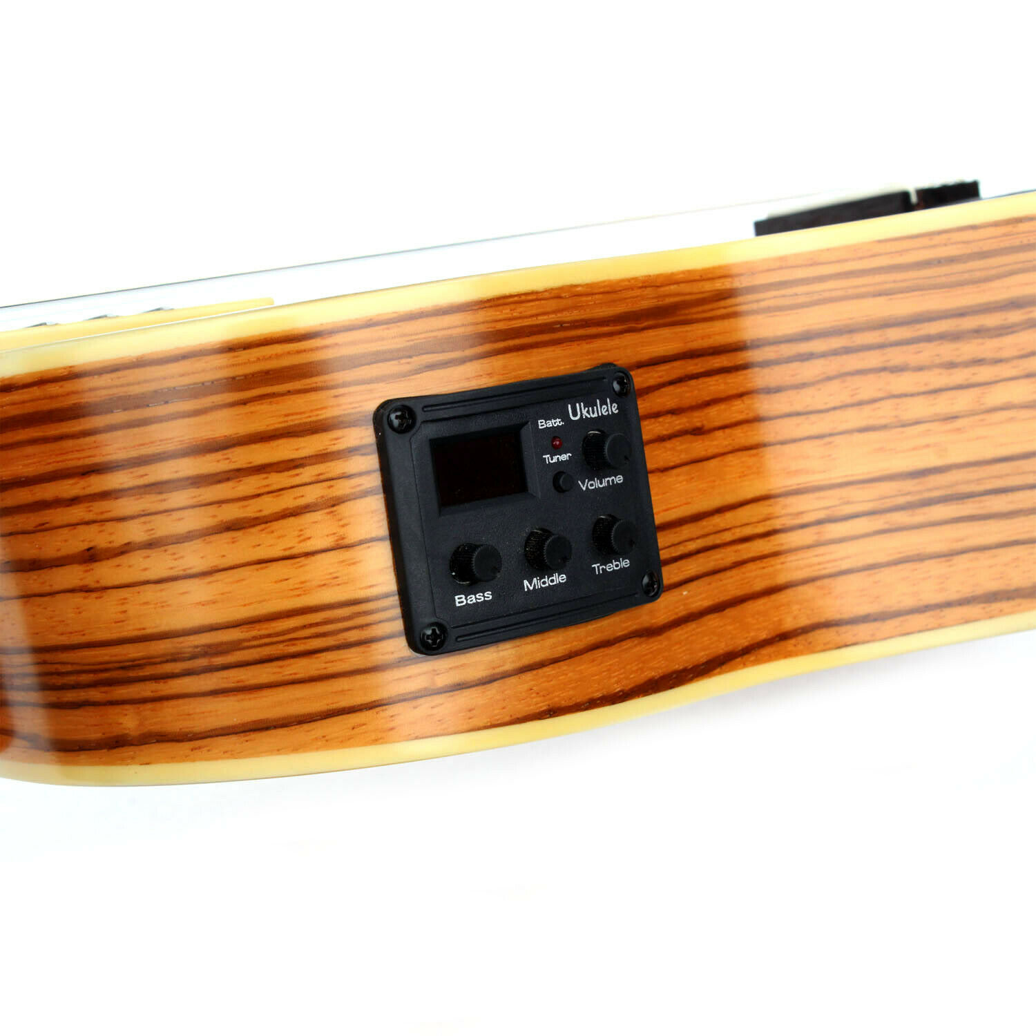 30 Inch Satin Zebrawood Acoustic Electric Ukulele With Truss Rod with EQ Item image 10